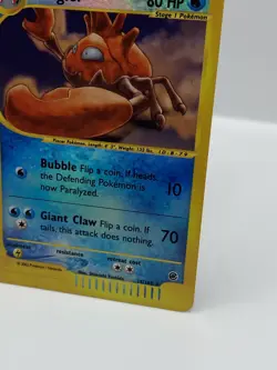 Pokemon TCG Kingler 15/165 Reverse Holo Rare Expedition Base Set - NM - Image 4