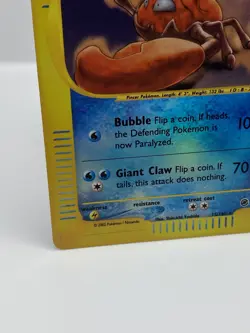 Pokemon TCG Kingler 15/165 Reverse Holo Rare Expedition Base Set - NM - Image 5