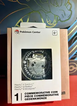 Pokemon Fossil Museum Commemorative Coin: Excavator Pikachu & Tyrantrum New - Image 3