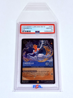 Disney Lorcana Whispers in the Well - Cinderella Legendary #155/204 Foil PSA 10 - Image 3