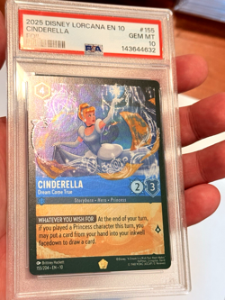 Disney Lorcana Whispers in the Well - Cinderella Legendary #155/204 Foil PSA 10 - Image 4