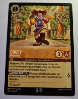 Lorcana TCG Disney Goofy Musketeer 12/P1 EN gamescom Promo 2023 reg. shipping - Image 1