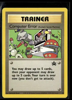Computer Error Trainer 16 Black Star Rare Promo WOTC Pokemon Card LP - Image 1