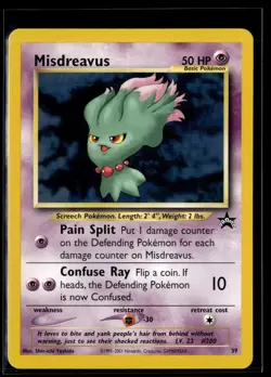 Misdreavus 39 Black Star Rare Promo WOTC Pokemon Card LP - Image 1