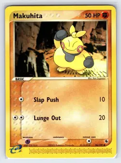 Makuhita 56/109 EX Ruby & Sapphire Pokemon Card e-Series Non Holo Common - Lp - Image 1