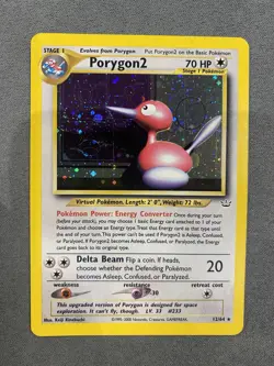 Pokemon TCG Porygon2 Neo Revelation Holo Card 12/64 LP - Image 1