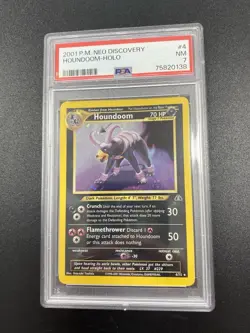 Pokemon TCG Card WOTC Neo Discovery Houndoom Holo 4/75 PSA 7 - Image 1