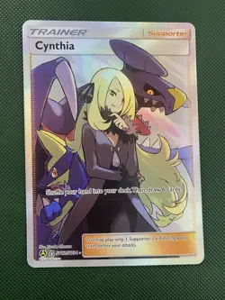 Pokemon TCG Cynthia Hidden Fates Full Art Ultra Rare Holo Card SV82/SV94 NM/M - Image 1