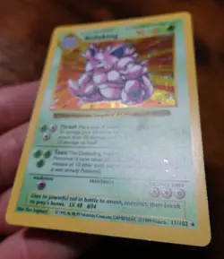 Nidoking 11/102 Shadowless Base Set Holo Rare Pokemon Card PL - Image 5
