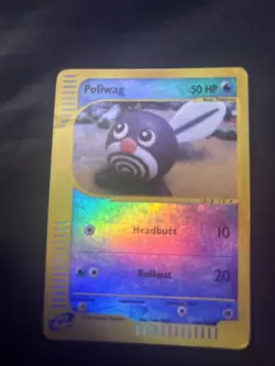 Pokemon Poliwag 125/165 Expedition Base Set Reverse Holo 50 HP Common 2002 Card - Image 1