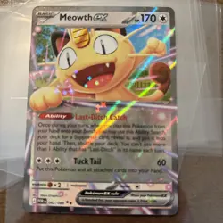 Pokemon Meowth EX Full Art Holo Double Rare 170 HP Perfect Order Pack Fresh - Image 1