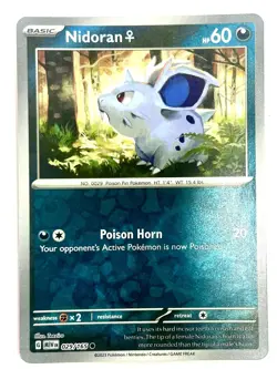 Nidoran F 029/165 Common 151 Pokemon Reverse Holo Near Mint - Image 1