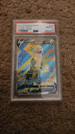 PSA 10 - 2021 Pokemon Sword & Shield Fusion Strike 249 Fa/Boltund V - Image 1