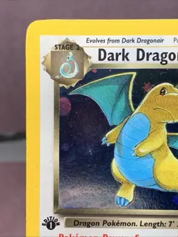 Pokemon TCG 1st Edition Dark Dragonite 5/82 Team Rocket Holo Rare WOTC VTG HP - Image 2