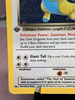 Pokemon TCG 1st Edition Dark Dragonite 5/82 Team Rocket Holo Rare WOTC VTG HP - Image 5