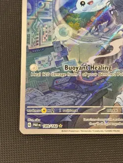 Pokemon TCG Mantyke Paradox Rift Holo Card 189/182 Illustration Rare NM - Image 5