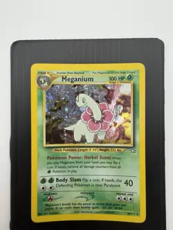Meganium 10/111 Unlimited Neo-Genesis 2000 Holo 🌀SWIRL🌀 LP-/MP+ - Image 1