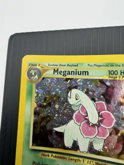 Meganium 10/111 Unlimited Neo-Genesis 2000 Holo 🌀SWIRL🌀 LP-/MP+ - Image 2