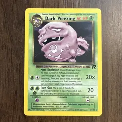 Pokemon TCG Dark Weezing 31/82 Rare Team Rocket Unlimited LP Non Holo - Image 1