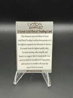 Pokemon TCG 1999 Burger King Promotional Set Charizard 23K Gold-Plated - Image 4