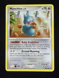 Pokemon tcg Rising Rivals Munchlax (70) Lightly played - Image 1