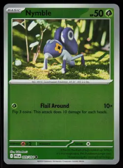 Nymble 009/094 Common Phantasmal Flames Pokemon Reverse Holo Near Mint - Image 1