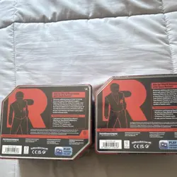 Pokemon TCG Team Rocket Tin Set Mewtwo & Persian Promo English 2023 2 Tins - Image 2