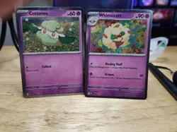 Cottonee #018 and Whimsicott #019 Promo (Cosmos Holos), Mega Evolution Promo, NM - Image 1