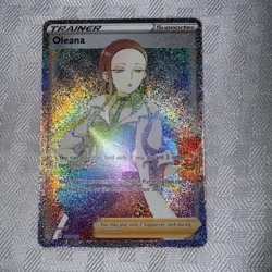 Pokemon Sword & Shield Rebel Clash Oleana Trainer Rainbow Rare 202/192 NM/MT - Image 1