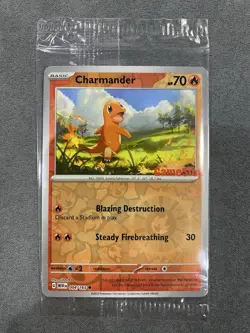 Pokemon TCG 151 Charmander 004/165 Gamestop Stamped Promo Sealed - Image 1