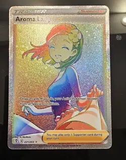 Aroma Lady (Secret) 221/203 Secret Rare Pokemon TCG SWSH07: Evolving Skies NM - Image 1
