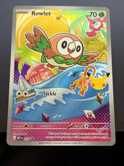 Pokemon TCG Rowlet 043 Mega Evolutions Black Star Promo - Image 1