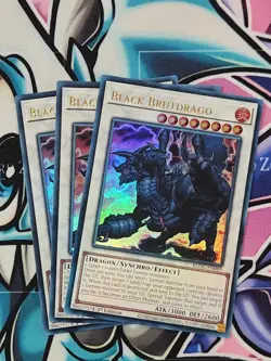 YUGIOH X3 BLGG-EN089 Black Brutdrago Ultra 1ST EDITION PLAYSET - Image 1