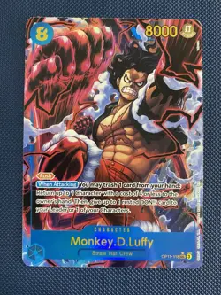 Monkey.D.Luffy OP11-118 SEC (Alt Art) A Fist of Divine Speed One Piece TCG - Image 1