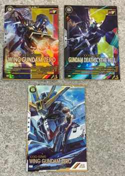 Gundam Arsenal Base Wing Zero Parallel Deathscythe Hell VE02-014 VE02-016 3 Card - Image 1