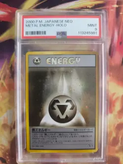 Pokemon Card Metal Energy Metall Energie Holo Neo Genesis Japanese PSA 9 Swirl - Image 2