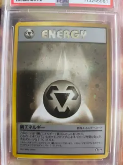 Pokemon Card Metal Energy Metall Energie Holo Neo Genesis Japanese PSA 9 Swirl - Image 3
