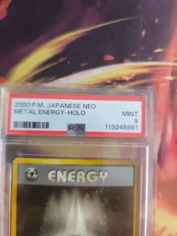 Pokemon Card Metal Energy Metall Energie Holo Neo Genesis Japanese PSA 9 Swirl - Image 4