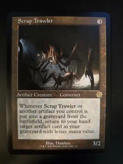 Scrap Trawler NM RETRO FRAME Commander: The Brothers' War MTG FREE SHIPPING - Image 1