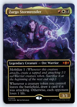 Zurgo Stormrender (Borderless) 10 Commander: Tarkir: Dragonstorm Magic Foil NM - Image 1