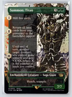 Summon: Titan (Borderless) #373 FINAL FANTASY Magic The Gathering MTG - Image 1