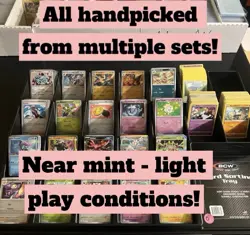 100 CUTE Pokemon TCG Card English Lot! (90 Common/Uncommon + 10 Holos) NM - LP - Image 2