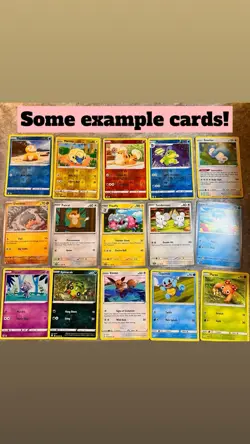 100 CUTE Pokemon TCG Card English Lot! (90 Common/Uncommon + 10 Holos) NM - LP - Image 3