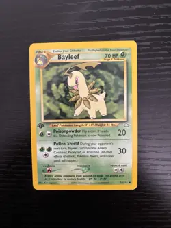 Bayleef 1st Edition 28/111 Neo Genesis Regular Pokemon Card English 2000 WOTC - Image 1