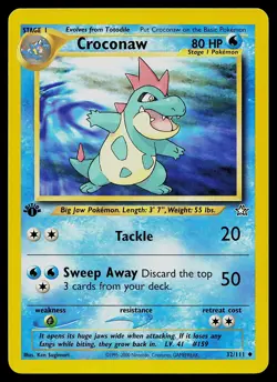 Pokemon Card - Croconaw Neo Genesis 32/111 Uncommon 1st Edition - Image 1
