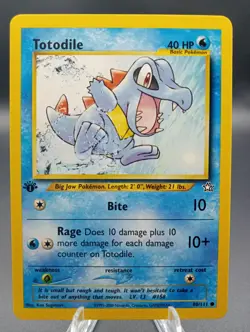2000 Pokemon Neo Genesis 1st Edition Totodile #80 - Image 1