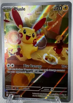 Plusle 193/182 Paradox Rift Illustration Rare Pokemon TCG Card 2023 Near Mint - Image 2