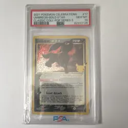 Pokemon 2021 Celebrations Classic Collection Umbreon Gold Star 17/17 Holo PSA 10 - Image 1