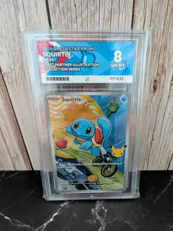 Pokemon Squirtle MEP 039 First Partner Illustration Ace Graded 8 - Image 1