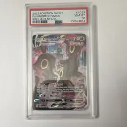 Pokemon 2022 Brilliant Stars TG Umbreon VMAX TG23/TG30 Full Art Holo PSA 10 - Image 1